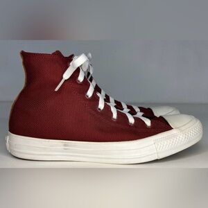 Converse Burgundy and Brown High Tops